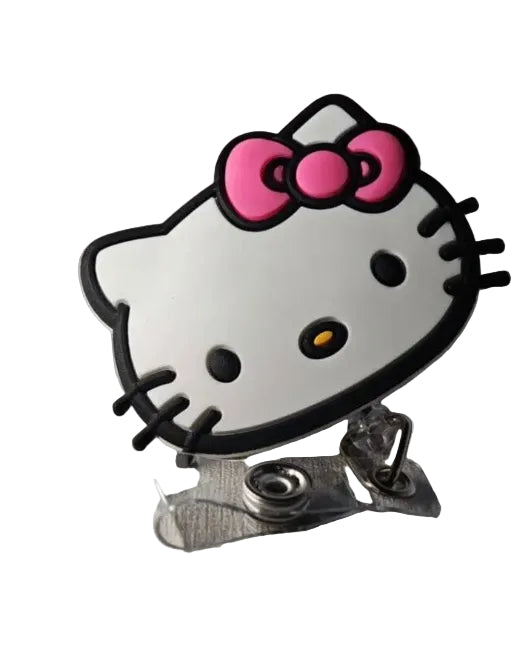 Hello Kitty Badge Reel (White)